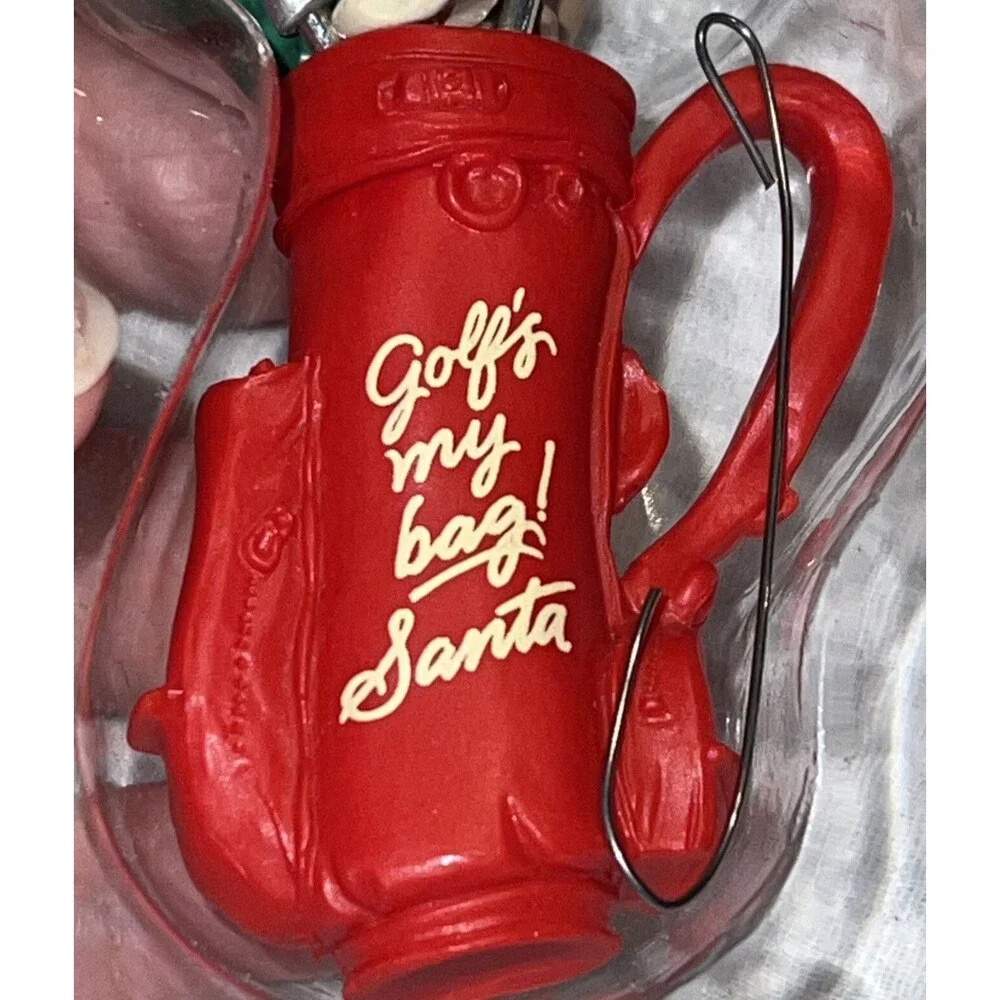 Golf's My Bag 1990 Santa's Says Golf Is A Perfect Way To Relax,Hallmark Ornament